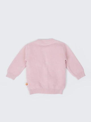 Baby Organic Cotton Knit Cardigan – Pink - Kidulan