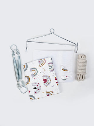 Brenza 5-in-1 Baby Cradle Combo Set - Rainbow Print - Kidulan