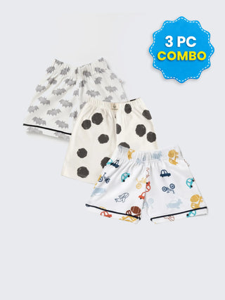 3 Pc Shorts Combo 12-18 Month