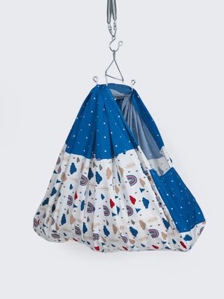 Twill Baby Cradle Safeguard Set - Cloud & Rainbow - Kidulan