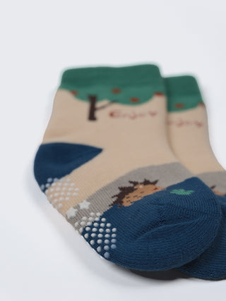 Kids Anti-Slip Cotton Crew Socks – 2 Pack - Kidulan