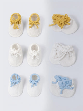 Baby Booties & Mittens 3 Pair Combo Set - Kidulan