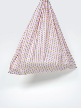 Heart Print Pink & White Baby Cloth Cradle - Thottil/Jhula - Kidulan