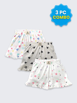 3 Pc Unisex Combo Shorts 3-6 Months