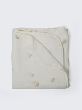 Organic Cotton Woodland Print Baby Muslin Blanket - Kidulan