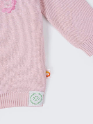 Baby Organic Cotton Knit Cardigan – Pink - Kidulan