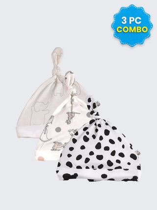 3 Pc Combo Baby & Kids Knot Caps 12-18 Months