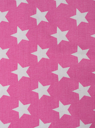 Twill Star Baby Cradle Cloth - White With Pink - Kidulan