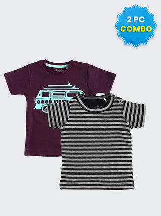 2 Pc Unisex T-Shirts Combo 9-12 Months