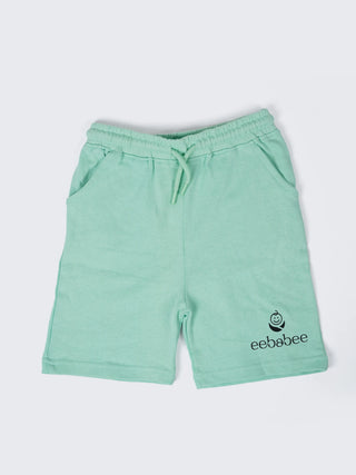 Kids Cotton Terry Shorts – Mint Green - Kidulan