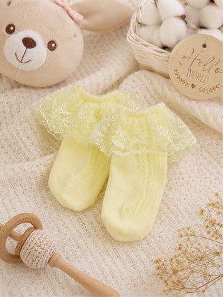 Baby Girls Lace Frill Socks - Pack of 3 - Kidulan