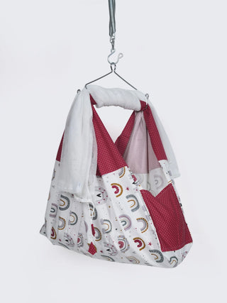 Twill Baby Cradle Safeguard Set - Rainbow Print - Kidulan