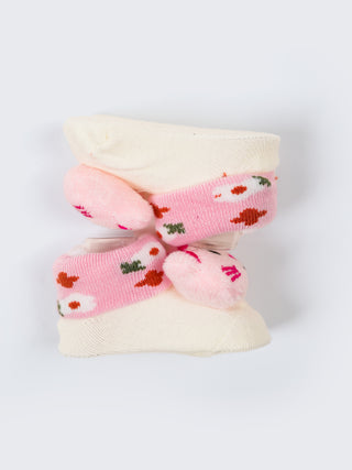 Baby Plush Rattle Socks Cat & Smiley Face Design - Kidulan