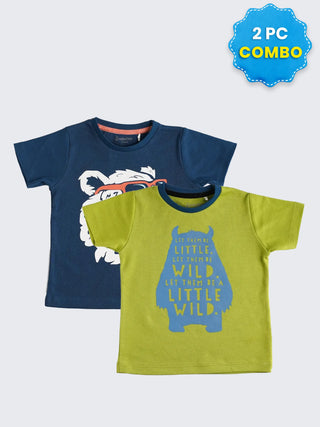 2 Pc Unisex T-Shirts Combo 9-12 Months