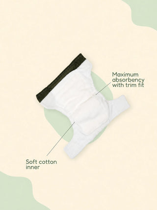 Newborn Reusable Cloth Diaper with Pad-Olive Green - Kidulan
