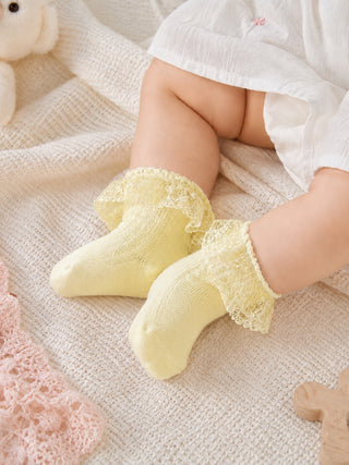 Baby Girls Lace Frill Socks - Pack of 3 - Kidulan