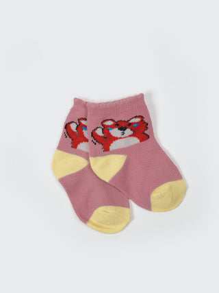 Ankle Socks Cartoon & Text -2 Pair Pack - Kidulan