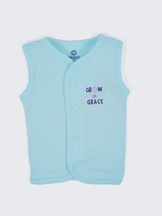 Baby Sleeveless Jabla & Shorts Set - Blue - Kidulan