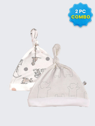 2 Pc Combo Baby & Kids Knot Caps 12-18 Months