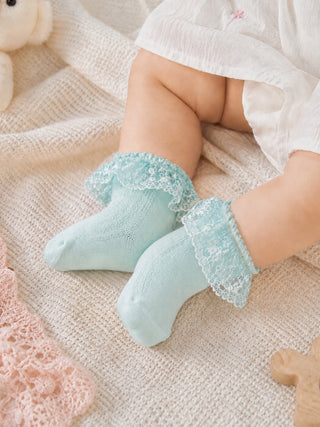Baby Girls Lace Frill Ankle Socks - Pack of 3 - Kidulan