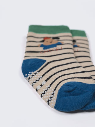 Kids Anti-Slip Cotton Crew Socks – 2 Pair Pack - Kidulan