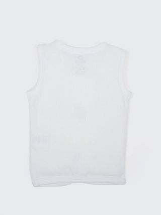 Baby Sleeveless Vest & Shorts Set - White - Kidulan