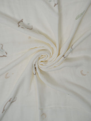 Organic Cotton Rocking Horse Baby Muslin Receiving Blanket - Kidulan