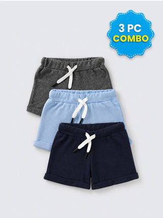 3 Pc Unisex Combo Shorts 3-6 Months