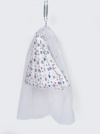 Twill Print Baby Cradle Cloth with Net - Cloud & Rainbow - Kidulan