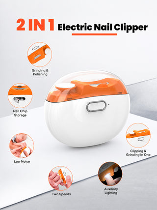 2-in-1 Electric Baby Nail Clipper with Nail Grinder - Kidulan