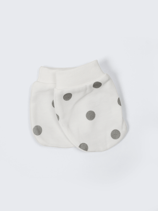 Baby Cap, Mittens & Booties Set – Grey Polka Dot - Kidulan