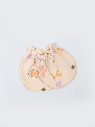 Newborn Cap, Mittens & Booties Set – Bear Print - Kidulan