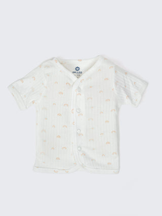 Baby Jabla & Shorts – White Rainbow Print - Kidulan