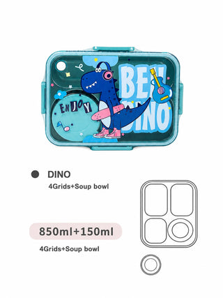 Kids 304 Stainless Steel Bento Lunch Box - Kidulan
