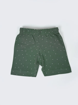 Baby Half Sleeve Jabla & Shorts Set - Green - Kidulan
