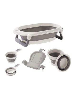4-in-1 Foldable Baby Bath Tub Set with Bath Seat - Kidulan