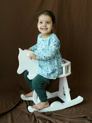 Blue Blossom Frock - Kidulan