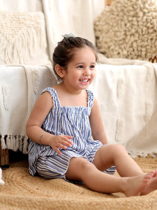 Striped Charm Co - ord Set for Girls - Kidulan