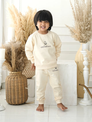 Unisex Solid Sweatshirt & Hoodie 4 - Piece Set for Boys & Girls - Kidulan