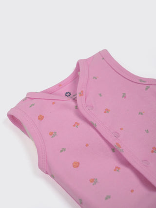 Baby Pink Floral Jabla & Shorts Set - Kidulan