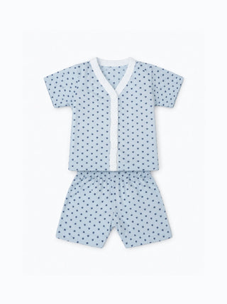 Baby Heart Printed Half Sleeve Jabla & Shorts Set - Kidulan