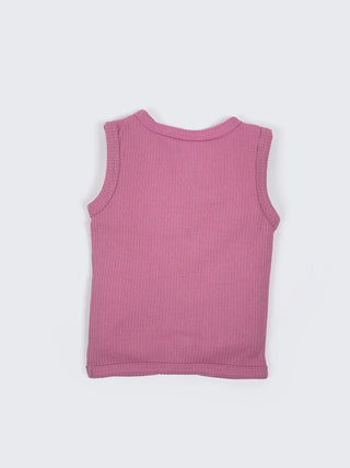 Baby Sleeveless Ribbed Cotton Jabla & Shorts Set - Kidulan