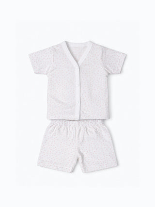 Baby Printed Half Sleeve Jabla & Shorts Set - Kidulan