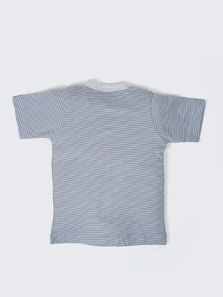 Baby Striped Half Sleeve Jabla & Shorts Set - Kidulan