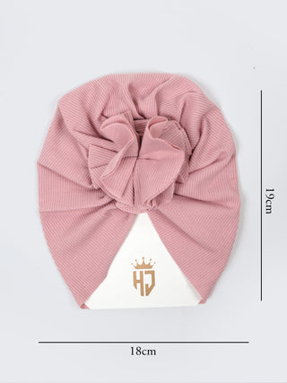 Baby Girls Turban Headwrap - Maroon & Pink - Kidulan