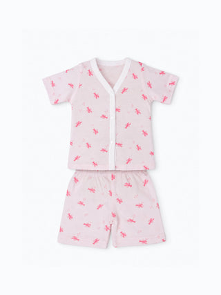 Baby Printed Half Sleeve Jabla & Shorts Set - Kidulan