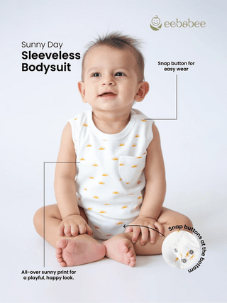 Rainbow Picnic Baby Sleepsuit & Sunny Bodysuit Combo – 2 Pc Set - Kidulan