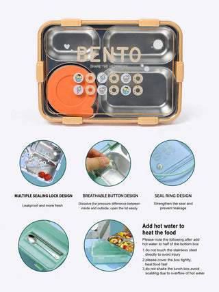 Stainless Steel Bento Lunch Box 1000ml - Kidulan