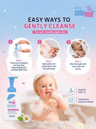 Baby Face & Body Wash Foam – 400ml - Kidulan