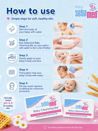 Baby Cleansing Bar with Panthenol – 100g - Kidulan